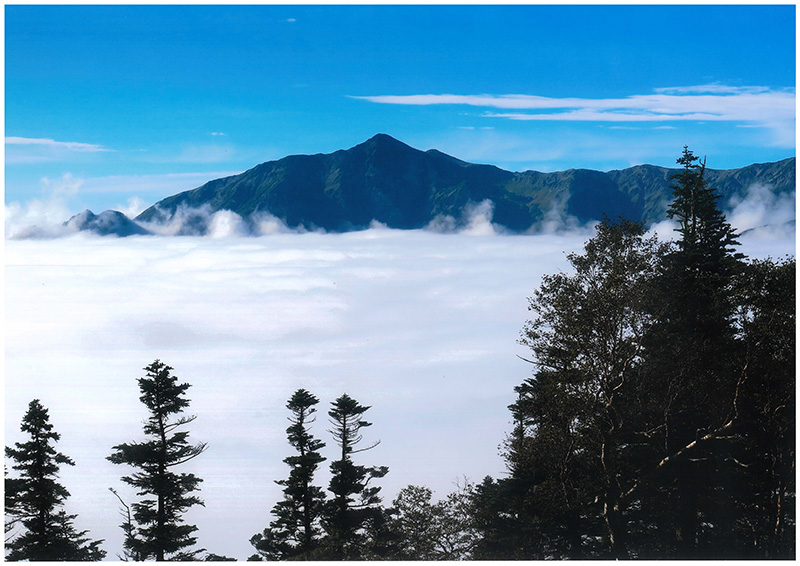 雲海に浮かぶ笠ヶ岳